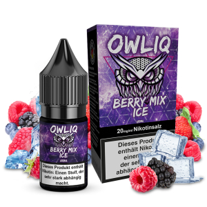 OWLIQ Nic Salt - Berry Mix Ice Liquid 10ml 10mg/ml