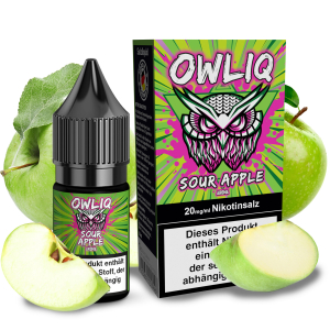 OWLIQ Nic Salt - Sour Apple Liquid 10ml - 20mg/ml