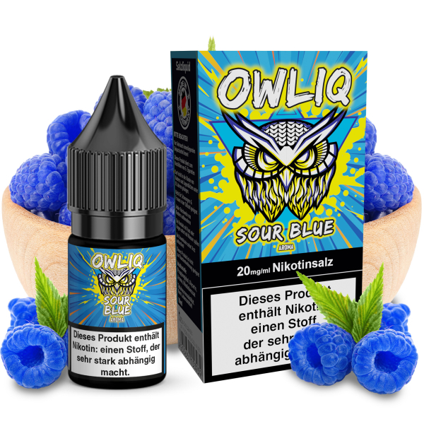 OWLIQ Nic Salt - Sour Blue Liquid 10ml - 10mg/ml