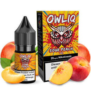 OWLIQ Nic Salt - Sour Peach Liquid 10ml - 10mg/ml