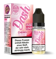 Dash Overload Nic Salt - Cherry Sorbet Liquid 10ml 10mg/ml