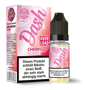 Dash Overload Nic Salt - Cherry Sorbet Liquid 10ml 20mg/ml