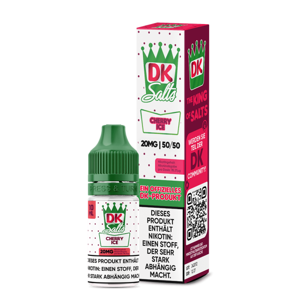 DK Salts Nic Salt - Cherry Ice Liquid 10ml 10mg/ml