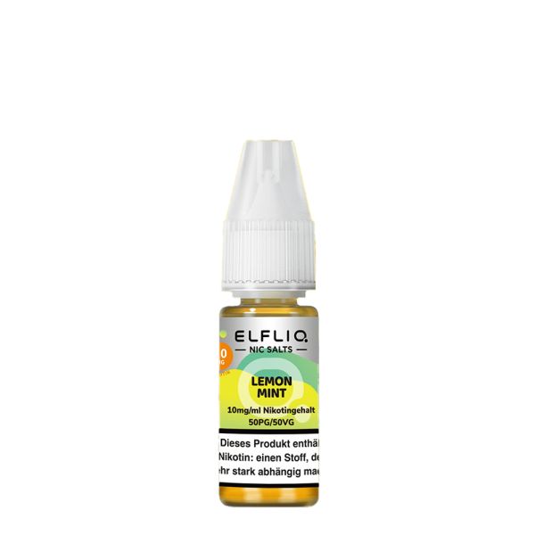 Elfliq by Elfbar Nic Salt - Lemon Mint Liquid 10ml - 10mg/ml