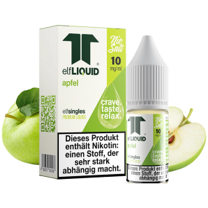 elfLIQUID - elfsingles - 10ml NicSalt Liquid 10mg - Apfel