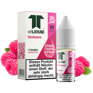 elfLIQUID - elfsingles - 10ml NicSalt Liquid 10mg - Himbeere