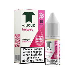 elfLIQUID - elfsingles - 10ml NicSalt Liquid 10mg - Himbeere
