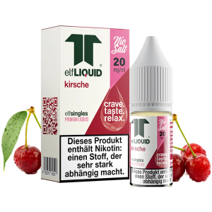 elfLIQUID - elfsingles - 10ml NicSalt Liquid 20mg - Kirsche