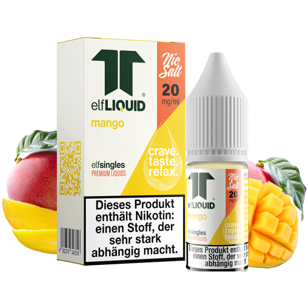 elfLIQUID - elfsingles - 10ml NicSalt Liquid 20mg - Mango