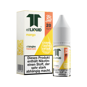 elfLIQUID - elfsingles - 10ml NicSalt Liquid 20mg - Mango