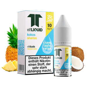 elfLIQUID - elfduals - 10ml NicSalt Liquid 10mg - Kokos...