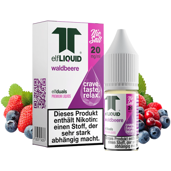 elfLIQUID - elfduals - 10ml NicSalt Liquid 20mg - Waldbeere