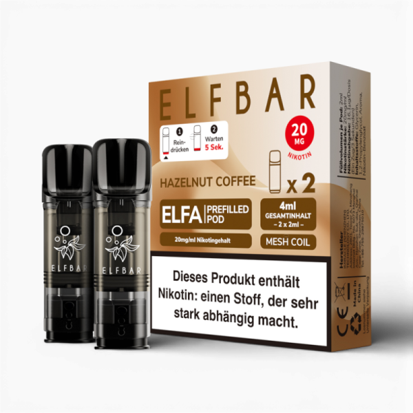 ELF Bar - ELFA Hazelnutt Coffee Pod 20mg/ml