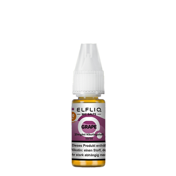 Elfliq by Elfbar Nic Salt - Grape Liquid 10ml 10mg/ml