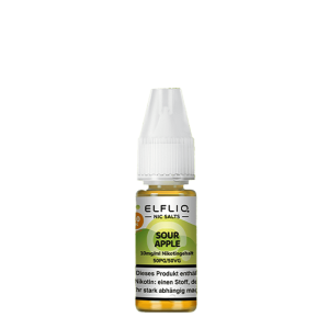 Elfliq by Elfbar Nic Salt - Sour Apple Liquid 10ml - 20mg/ml