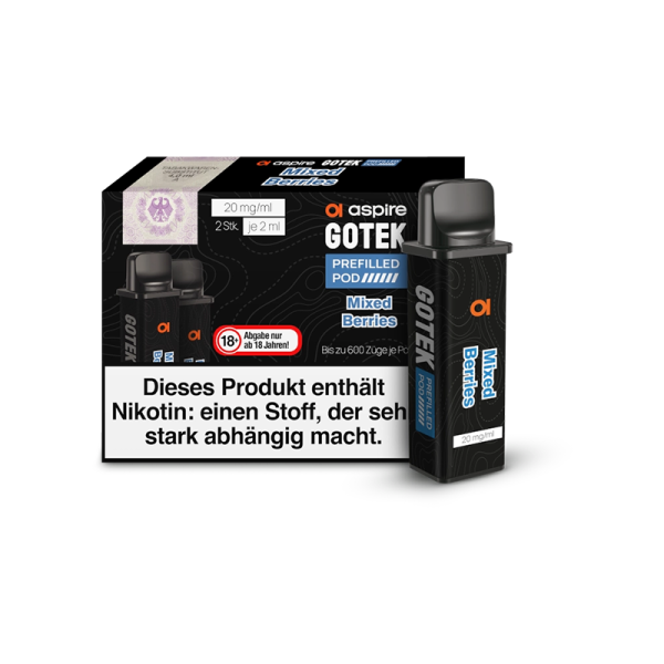 Aspire - GoTek Pod Mixed Berries 20mg/ml (2 Stück pro Packung)