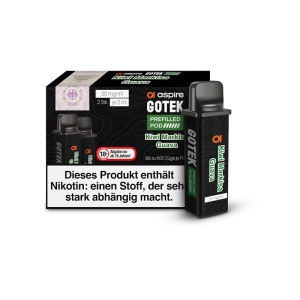 Aspire - GoTek Pod Kiwi Markisa Guava 20mg/ml (2 Stück pro Packung)
