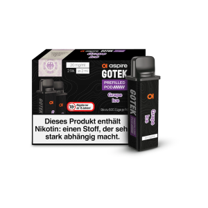 Aspire - GoTek Pod Grape Ice 20mg/ml (2 Stück pro Packung)
