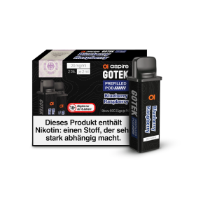 Aspire - GoTek Pod Blueberry Raspberry 20mg/ml (2 Stück pro Packung)