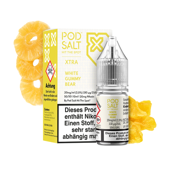 PodSalt Xtra White Gummy Bear 20 mg