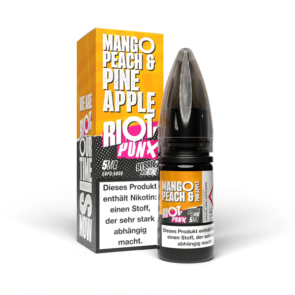 Riot Squad - PUNX - Mango, Peach & Pineapple - 10ml Nikotinsalz Liquid - 5mg/ml