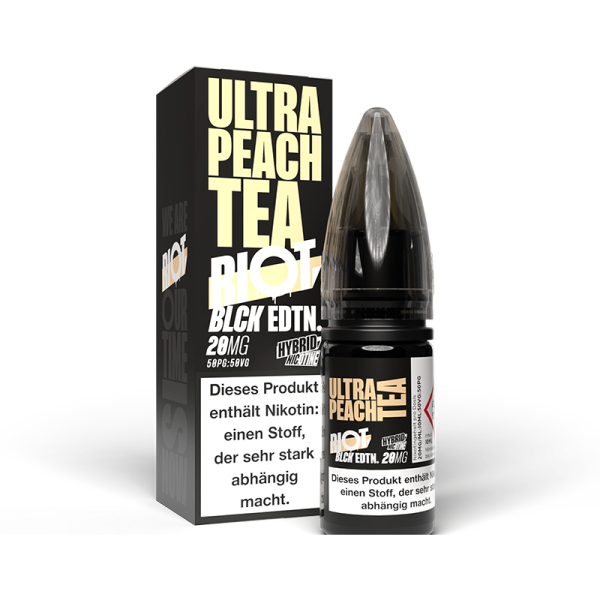 Riot Squad - BLCK Edition - Ultra Peach Tea - 10ml Nikotinsalz Liquid - 20mg/ml