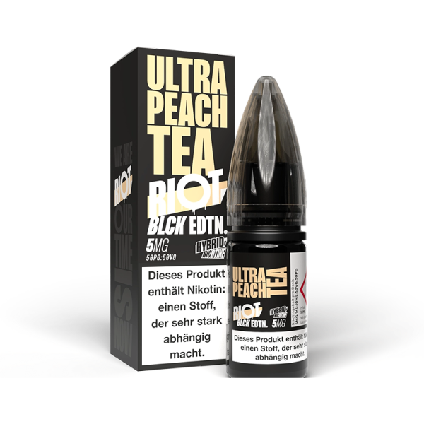 Riot Squad - BLCK Edition - Ultra Peach Tea - 10ml Nikotinsalz Liquid - 5mg/ml