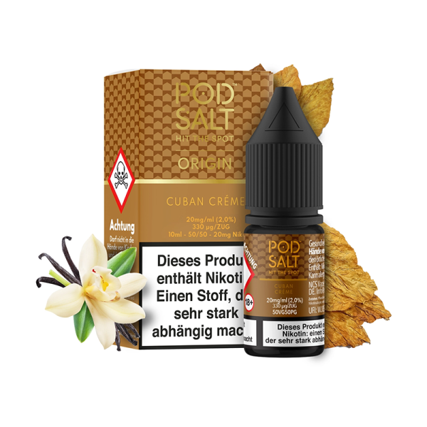Pod Salt Origin - Cuban Creme 10 ml - 20mg/ml