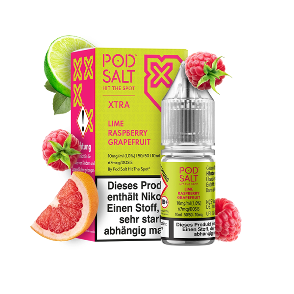 PodSalt Xtra Lime Raspberry Grapefruit 10 mg