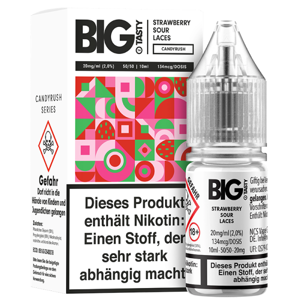 Big Tasty - Strawberry Sour Laces 10ml - 20mg/ml