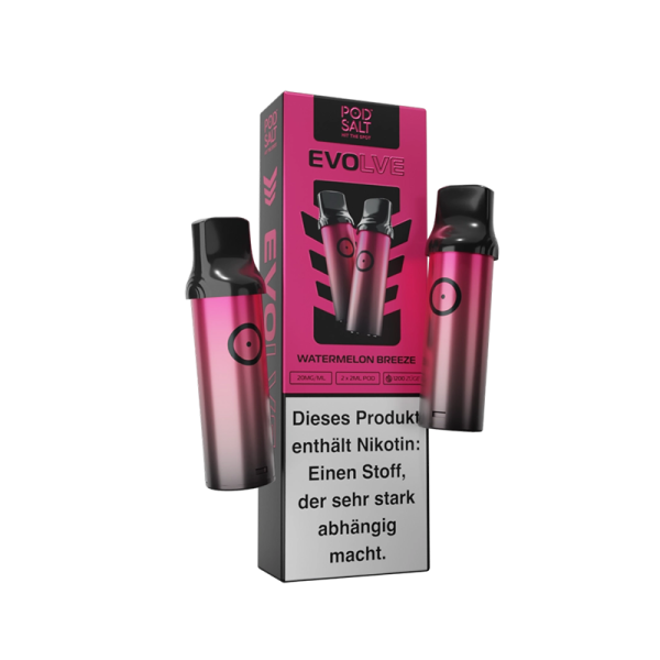 Pod Salt Evolve - Watermelon Breeze 2x2ml Pod - 20mg/ml