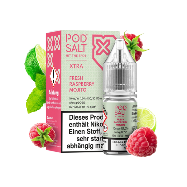 PodSalt Xtra Fresh Raspberry Mojito 10mg