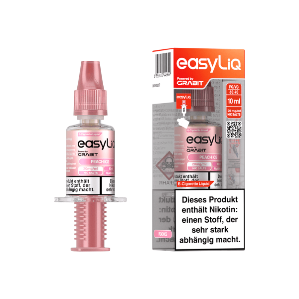 easyLIQ by GRABIT - Peach Ice - 10ml E-Liquid Injektor 20mg/ml