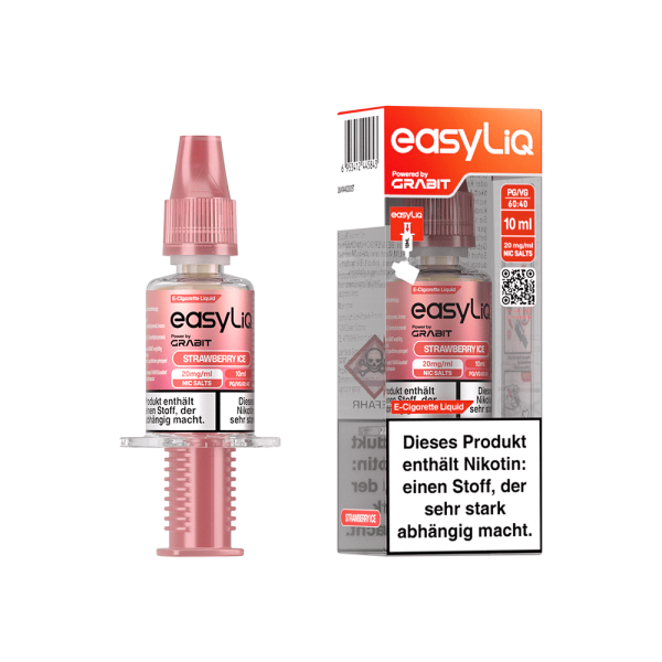easyLIQ by GRABIT - Strawberry Ice - 10ml E-Liquid Injektor 20mg/ml