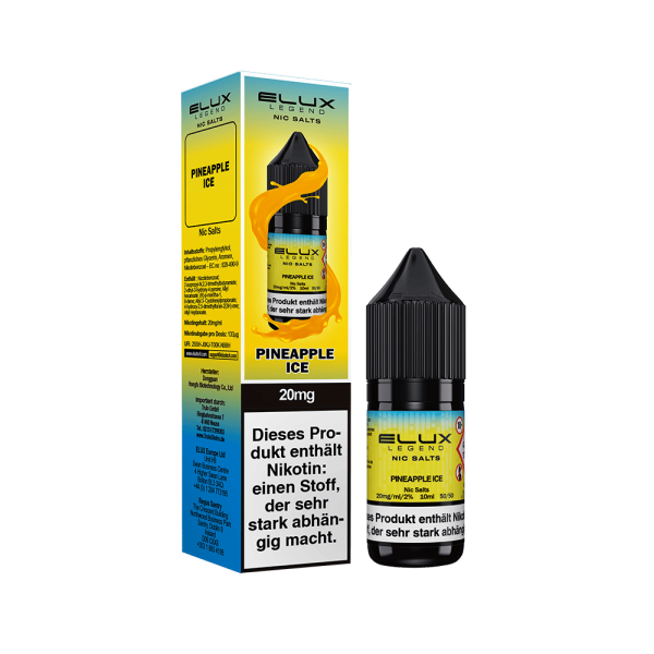 ELUX Nic Salt - Pineapple Ice Liquid 10ml 20mg/ml
