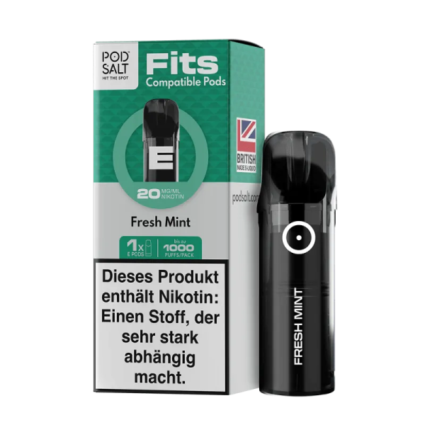 Pod Salt - Fits Pods Fresh Mint 20mg/ml - 3er Pack
