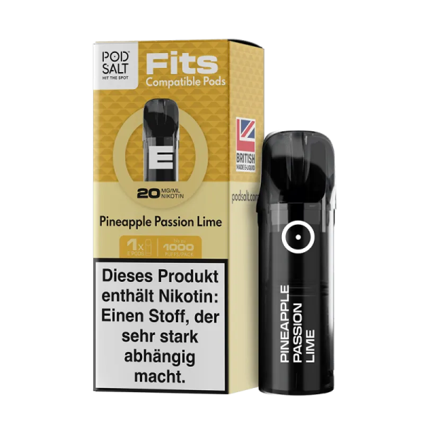 Pod Salt - Fits Pods Pineapple Passion Lime 20mg/ml - 3er Pack