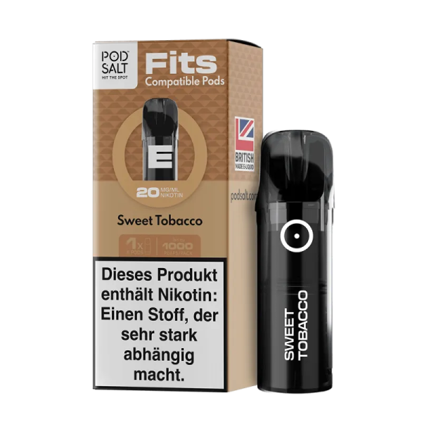 Pod Salt - Fits Pods Sweet Tobacco 20mg/ml - 3er Pack