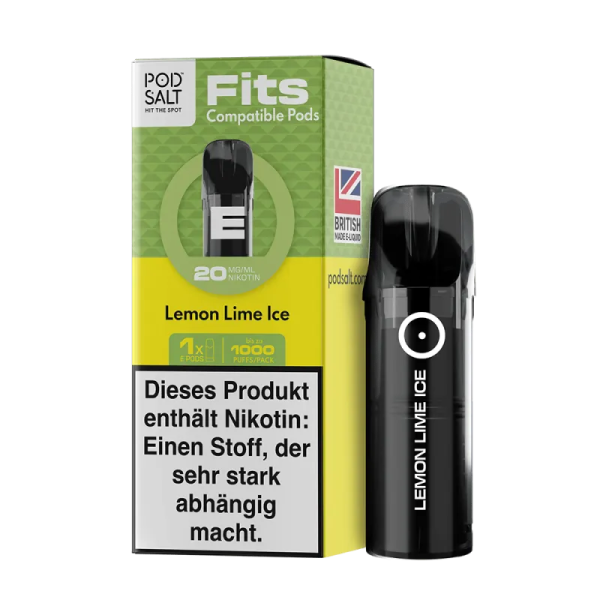Pod Salt - Fits Pods Lemon Lime Ice 20mg/ml - 3er Pack