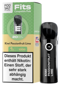 Pod Salt - Fits Pods Kiwi Passionfruit Lime 20mg/ml - 3er...