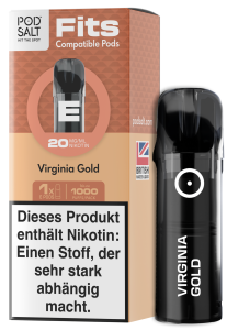 Pod Salt - Fits Pods Virginia Gold 20mg/ml - 3er Pack